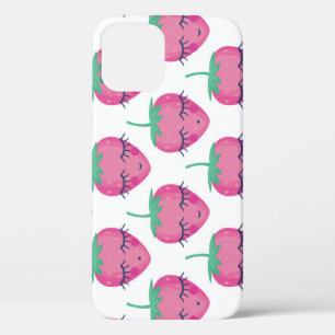 Glimlachende slapende aardbeien, schattig patroon. Case-Mate iPhone case