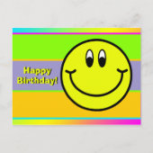 Glimlachende Smiley Emoji Gelukkige Verjaardag Kaa Briefkaart (Voorkant)