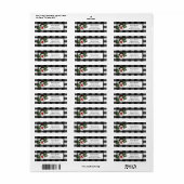 Glimlachende sneeuwman Buffalo Plaid Retouradres Etiket (Full Sheet)