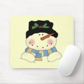 Glimlachende Sneeuwman Tshirts en geschenken Muismat (Met muis)