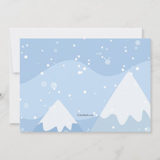 Glimlachende sneeuwman verjaardagsfeestje uitnodig kaart (Achterkant)