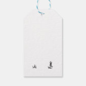 Glimlachende Sneeuwvlok Kerstvreugde Cadeaulabel (Achterkant)