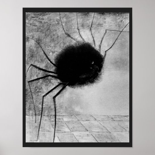 Glimlachende Spin door Odilon Redon, Oude Hallowee Poster (Voorkant)