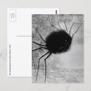 Glimlachende Spin door Odilon Redon, Vintage Hallo Briefkaart