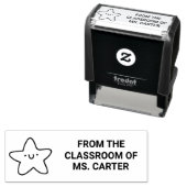 Glimlachende ster uit het klaslokaal van aangepast zelfinktende stempel (In situ)