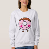 Glimlachende Strooide Donut Karakter Kunst Trui (Voorkant)