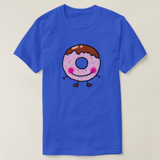 Glimlachende Strooideeg Karakter Kunst T-shirt (Design voorkant)