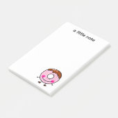Glimlachende Strooidonut Karakter Kunst Post-it® Notes (Schuin)