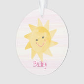 Glimlachende Sunshine Kinder Keepsake Christmas Ornament (voorkant)
