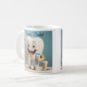 " GLIMLACHENDE TAND " KOFFIEMOK (Voorkant links)