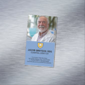 Glimlachende tandarts | Tandafschermpictogram Magnetisch Visitekaartje (Voorbeeld)