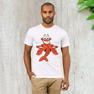 Glimlachende Tekenfilm Kreeft Karakter T-shirt