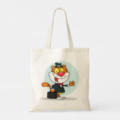 Glimlachende tijger met een aktetas Canvas tas (Achterkant)