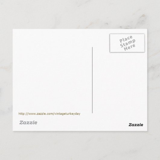 Glimlachende Turkije Top Hat Briefkaart (Achterkant)