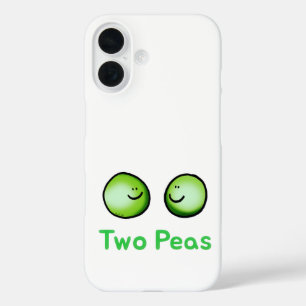 Glimlachende twee erwten Schattigee vriendschapsku iPhone 16 Hoesje