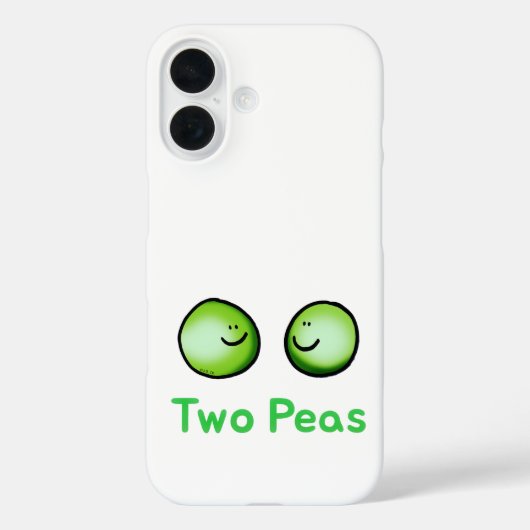 Glimlachende twee erwten Schattigee vriendschapsku Case-Mate iPhone Case (Achterkant)