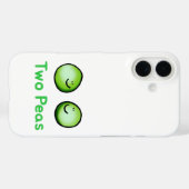 Glimlachende twee erwten Schattigee vriendschapsku Case-Mate iPhone Case (Achterkant (horizontaal))
