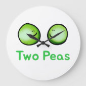 Glimlachende twee erwten Schattigee vriendschapsku Grote Klok (Voorkant)