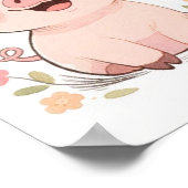 Glimlachende Varkensposter Poster (Hoek)