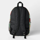 glimlachende Veggies Bedrukte Rugzak (Achterkant)