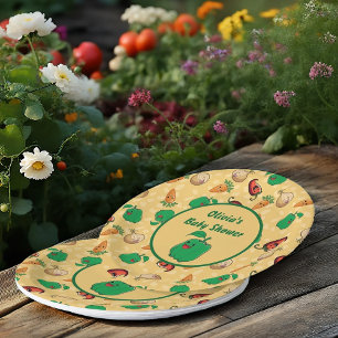 glimlachende Veggies Papieren Bordje