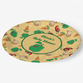 glimlachende Veggies Papieren Bordje (Gekanteld)