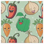 glimlachende Veggies Stof (Close Up)