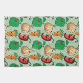 glimlachende Veggies Theedoek (Horizontaal)