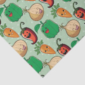 glimlachende Veggies Tissuepapier (Detail)