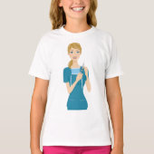 Glimlachende verpleegster met spuit t-shirt (Voorkant)