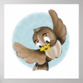 glimlachende vogel poster (Voorkant)