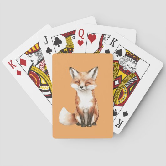 Glimlachende Vos Pokerkaarten (Achterkant)