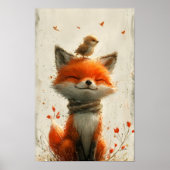 Glimlachende Vos Print (Voorkant)