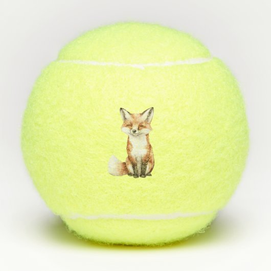 Glimlachende Vos Tennisballen (Voorkant)