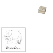 Glimlachende vreedzame Baby olifant onthouden Rubberstempel (Gestempeld)