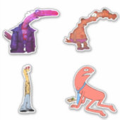 Glimlachende vrienden Garnalen de Drip Adult Swim  Sticker (Voorkant)