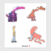 Glimlachende vrienden Garnalen de Drip Adult Swim  Sticker (Vel)