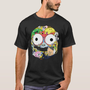 Glimlachende Vrienden Smiley Gezicht Karakter Coll T-shirt