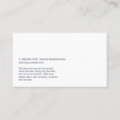 Glimlachende vrouw met schoonmaakmiddelen visitekaartje (Achterkant)