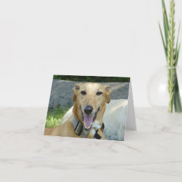 Glimlachende windhond kaart