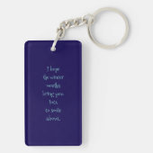 Glimlachende Winter Vos Sleutelhanger (achterkant)