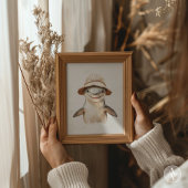  Glimlachende Witte Haai Schilderen Mariene Vissen Poster