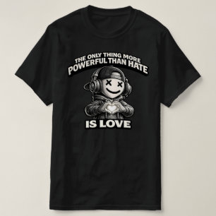 Glimlachende X-ogen Streetwear-icoon - Liefde bove T-shirt