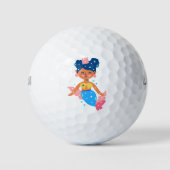glimlachende zeemeerminnende prinses golfballen (Voorkant)