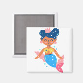 glimlachende zeemeerminnende prinses magneet (Voorkant / Achterkant)