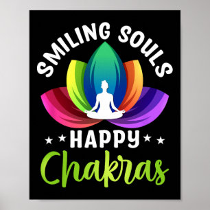 Glimlachende Zielen Gelukkige Chakras Spirituele M Poster