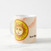 Glimlachende Zon Cirkel Koffiemok (Voorkant links)