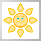 Glimlachende Zon Gelukkig Zonlicht Poster (Voorkant)