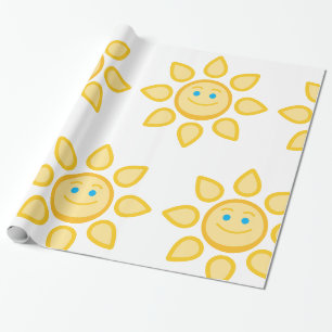 Glimlachende Zon Gelukkige Zonneschijn Cadeaupapier