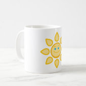 Glimlachende Zon Gelukkige Zonneschijn Koffiemok (Voorkant links)
